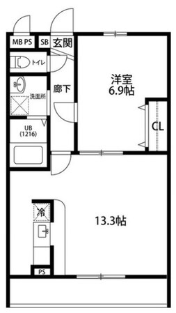 アムール天神の物件間取画像